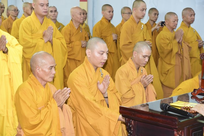 Monks of Hoang Phap Pagoda Joining in the Monastic Confession