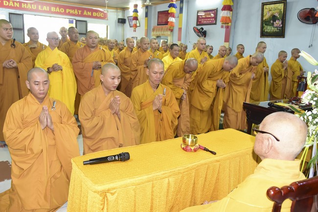 Monks of Hoang Phap Pagoda Joining in the Monastic Confession