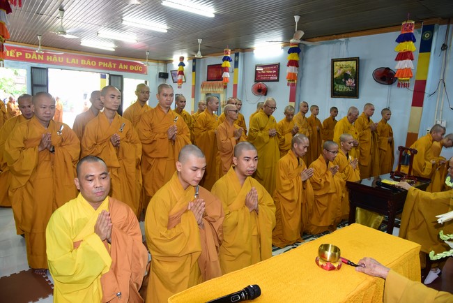 Monks of Hoang Phap Pagoda Joining in the Monastic Confession
