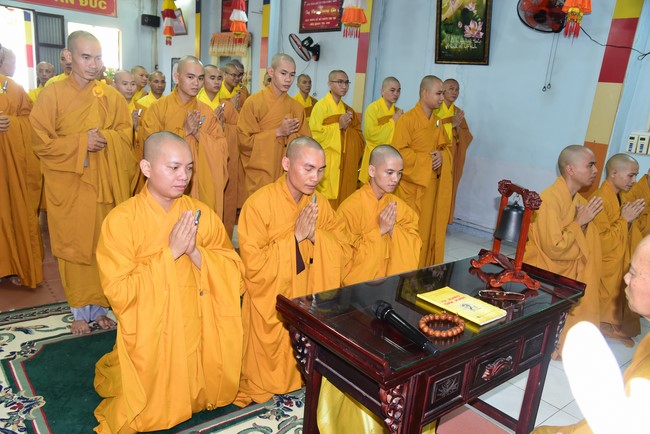 Monks of Hoang Phap Pagoda Joining in the Monastic Confession