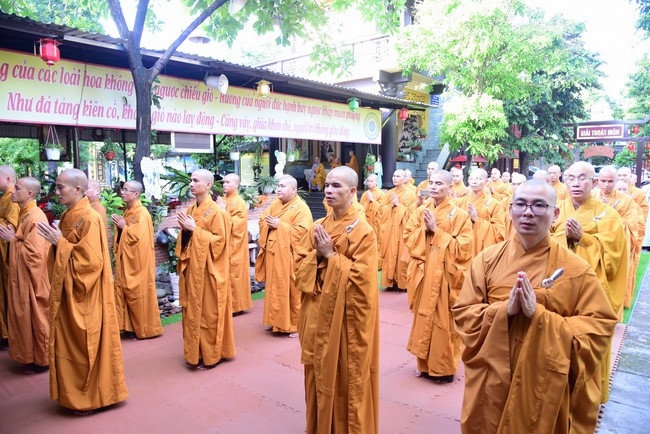 Monks of Hoang Phap Pagoda Joining in the Monastic Confession