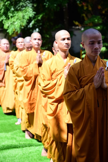 Monks of Hoang Phap Pagoda Joining in the Monastic Confession