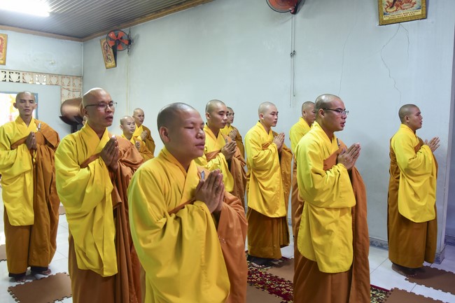 Monks of Hoang Phap Pagoda Joining in the Monastic Confession