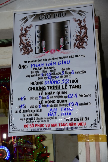 The rite praying for rebirth to Mrs. Hoang Thi Cuc in Hoc Mon.