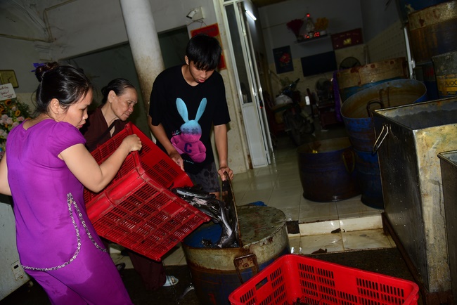 Liberating creatures at Binh My ferry and praying for peacefulness.