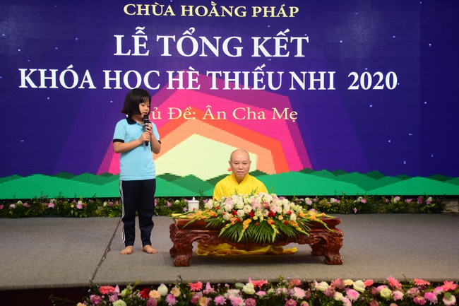 The Closing Ceremony of Children Summer Retreat in 2020