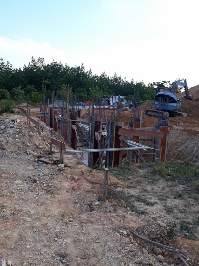 Beginning to build the main hall of Dang Phap Pagoda, Binh Phuoc.
