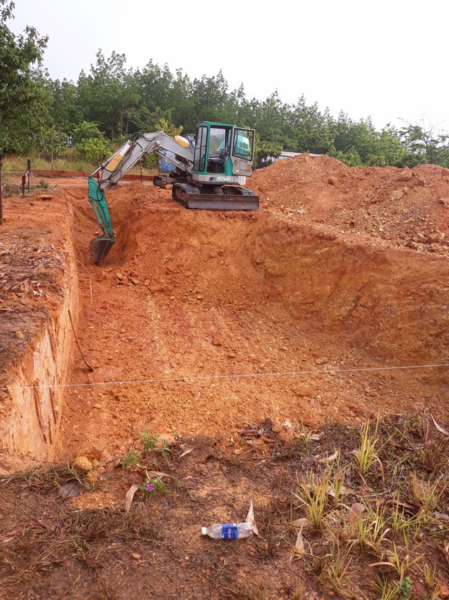 Beginning to build the main hall of Dang Phap Pagoda, Binh Phuoc.