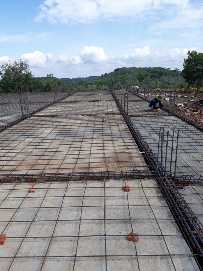 Beginning to build the main hall of Dang Phap Pagoda, Binh Phuoc.