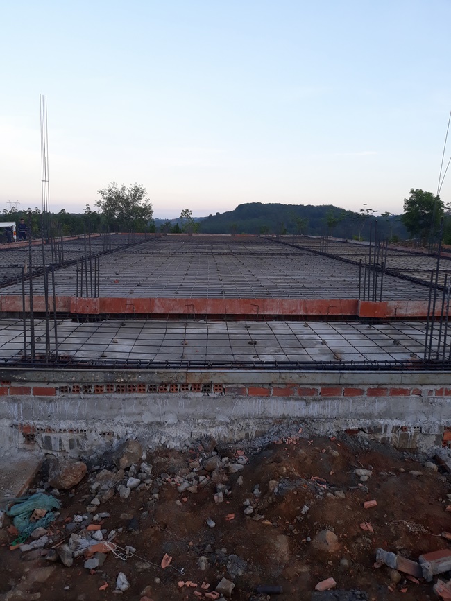 Beginning to build the main hall of Dang Phap Pagoda, Binh Phuoc.