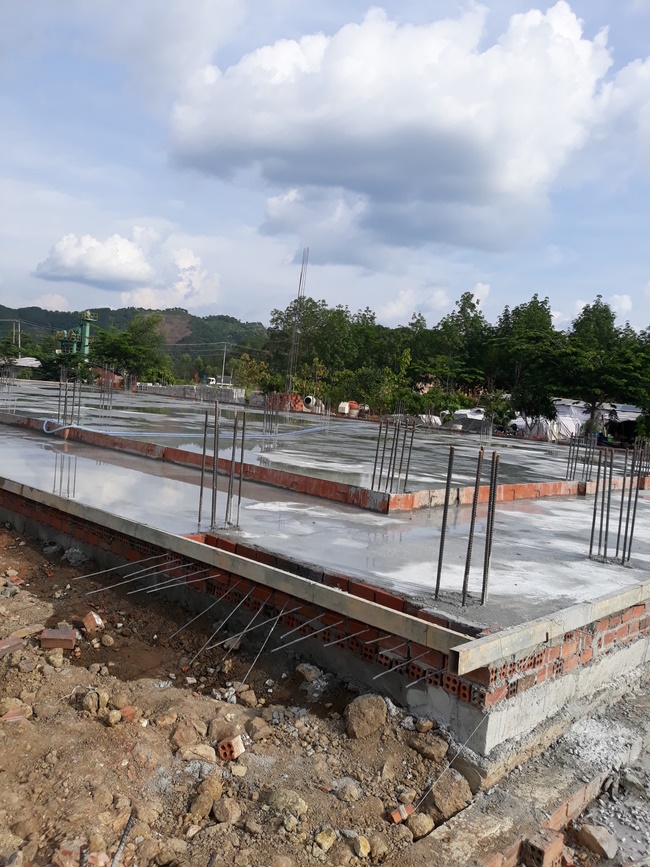 Beginning to build the main hall of Dang Phap Pagoda, Binh Phuoc.