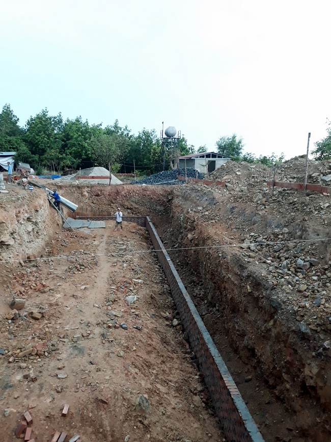 Beginning to build the main hall of Dang Phap Pagoda, Binh Phuoc.