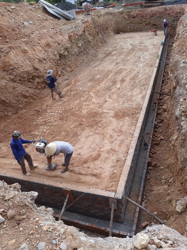 Beginning to build the main hall of Dang Phap Pagoda, Binh Phuoc.