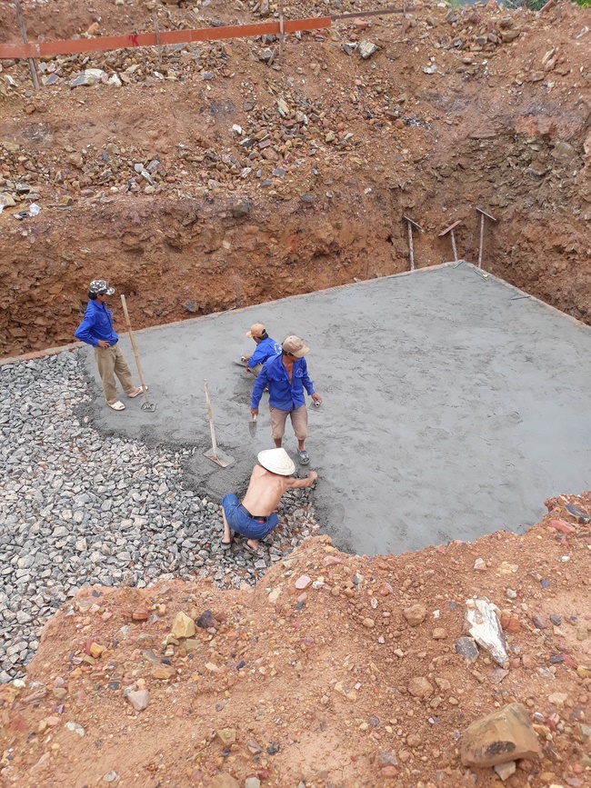 Beginning to build the main hall of Dang Phap Pagoda, Binh Phuoc.