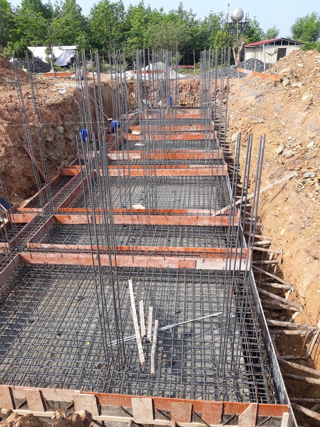 Beginning to build the main hall of Dang Phap Pagoda, Binh Phuoc.