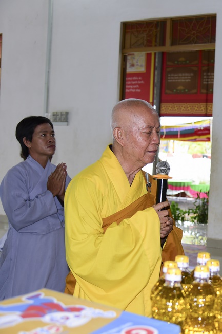 Offering Three Jewels at Dang Phap Pagoda, Binh Phuoc.