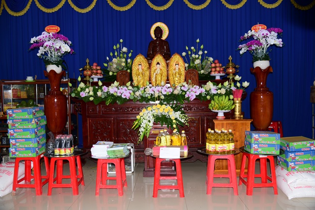 Offering Three Jewels at Dang Phap Pagoda, Binh Phuoc.