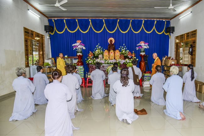 Offering Three Jewels at Dang Phap Pagoda, Binh Phuoc.