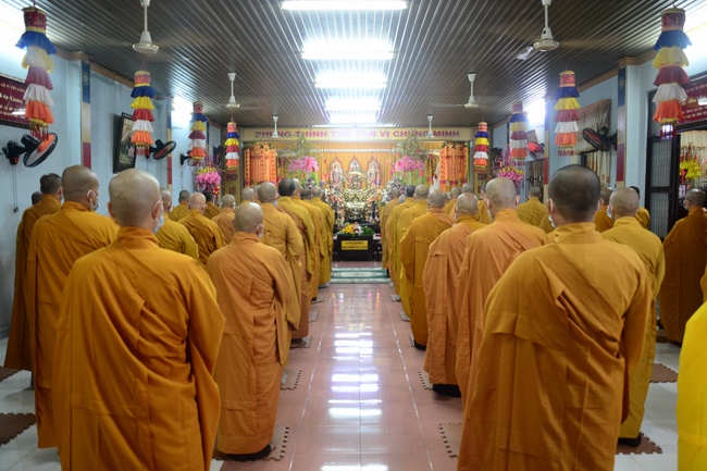 BTS GHPGVN huyện Hóc Môn tổ chức lễ Tự tứ tại chùa Quang Thọ