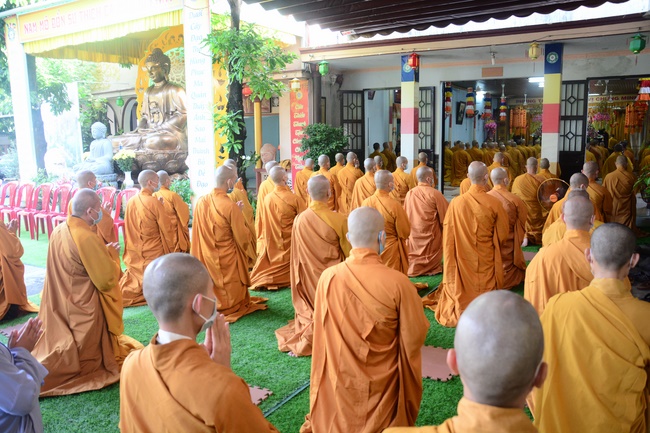 BTS GHPGVN huyện Hóc Môn tổ chức lễ Tự tứ tại chùa Quang Thọ