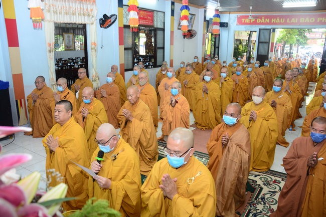 BTS GHPGVN huyện Hóc Môn tổ chức lễ Tự tứ tại chùa Quang Thọ