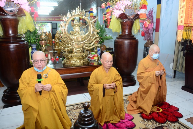 BTS GHPGVN huyện Hóc Môn tổ chức lễ Tự tứ tại chùa Quang Thọ