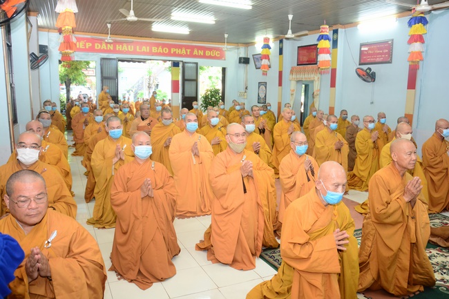 BTS GHPGVN huyện Hóc Môn tổ chức lễ Tự tứ tại chùa Quang Thọ