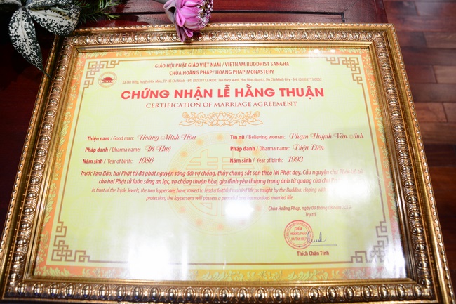 The Wedding Ceremony at the pagoda