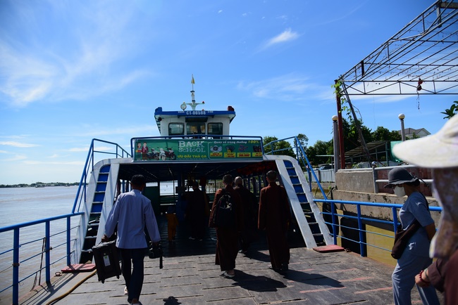 Freeing creatures on Co Bac ferry in Can Tho