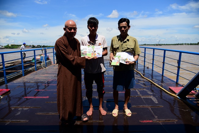 Freeing creatures on Co Bac ferry in Can Tho