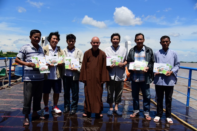 Freeing creatures on Co Bac ferry in Can Tho