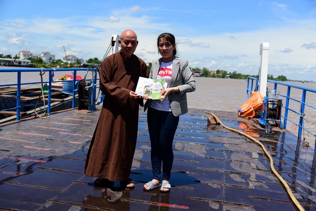 Freeing creatures on Co Bac ferry in Can Tho