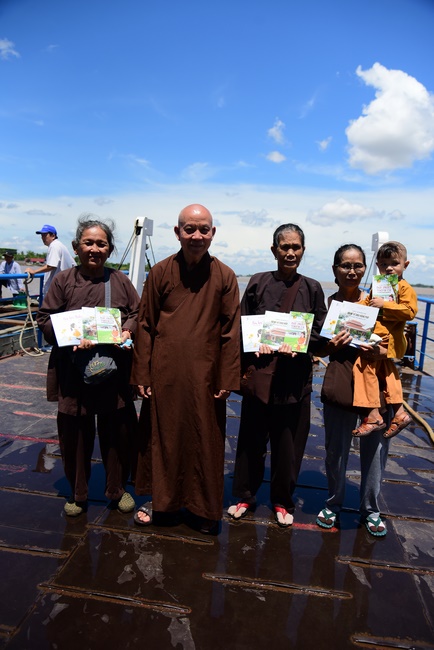 Freeing creatures on Co Bac ferry in Can Tho
