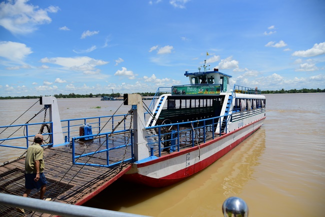 Freeing creatures on Co Bac ferry in Can Tho