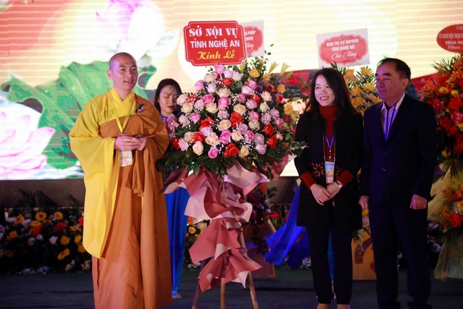 The inauguration ceremony of Buddha Shakyamuni statue 42m at Phuc Lac pagoda, Nghe An