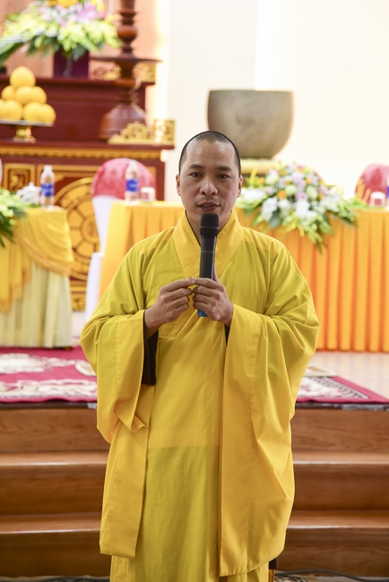 Three-Jewel  Refuge Ceremony at Tay Khanh Pagoda in Thai Binh