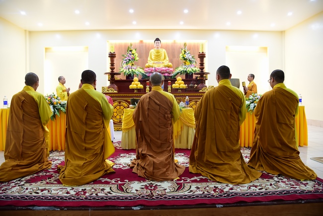 Three-Jewel  Refuge Ceremony at Tay Khanh Pagoda in Thai Binh