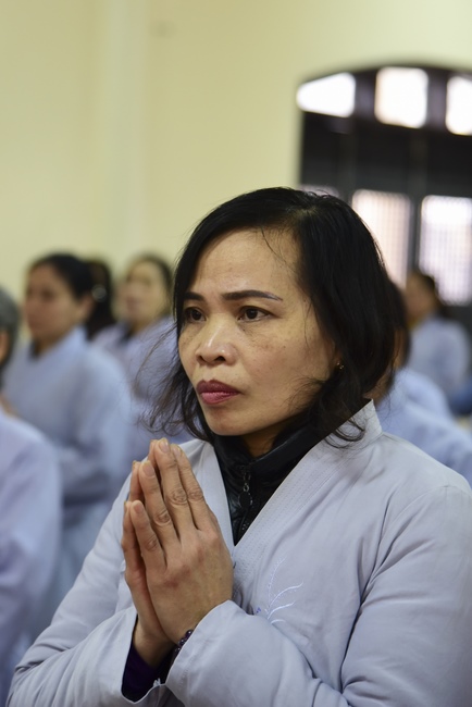 Three-Jewel  Refuge Ceremony at Tay Khanh Pagoda in Thai Binh