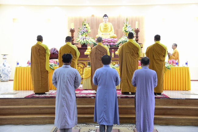 Three-Jewel  Refuge Ceremony at Tay Khanh Pagoda in Thai Binh