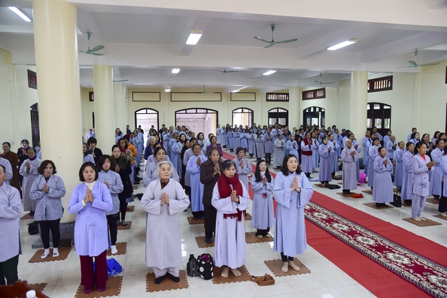 Three-Jewel  Refuge Ceremony at Tay Khanh Pagoda in Thai Binh