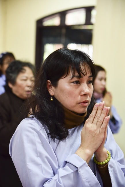 Three-Jewel  Refuge Ceremony at Tay Khanh Pagoda in Thai Binh