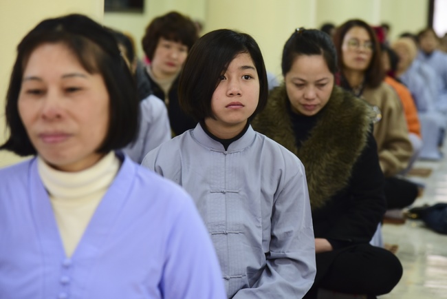 Three-Jewel  Refuge Ceremony at Tay Khanh Pagoda in Thai Binh