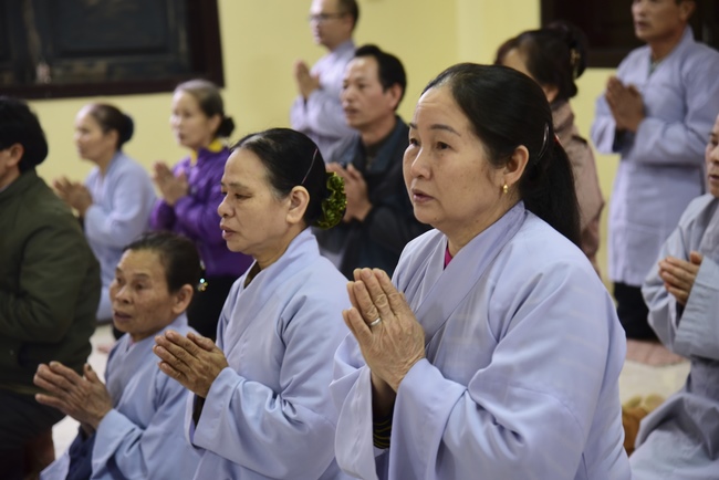 Three-Jewel  Refuge Ceremony at Tay Khanh Pagoda in Thai Binh