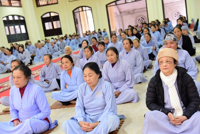 Three-Jewel  Refuge Ceremony at Tay Khanh Pagoda in Thai Binh