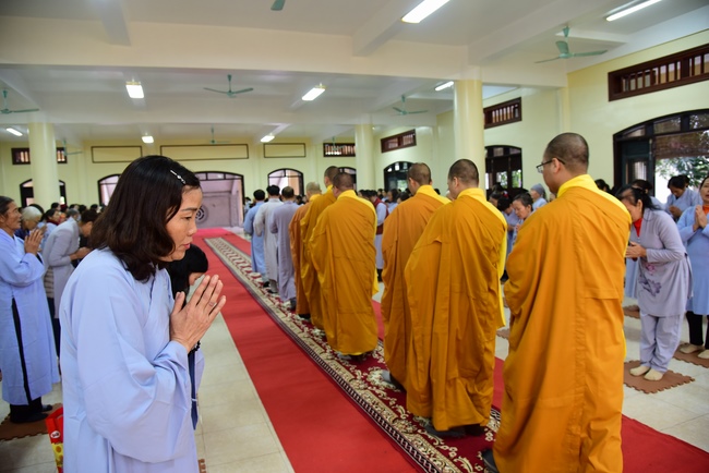 Three-Jewel  Refuge Ceremony at Tay Khanh Pagoda in Thai Binh