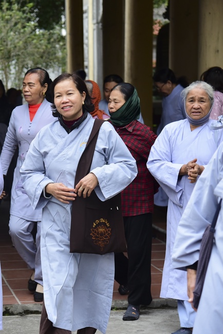 Three-Jewel  Refuge Ceremony at Tay Khanh Pagoda in Thai Binh