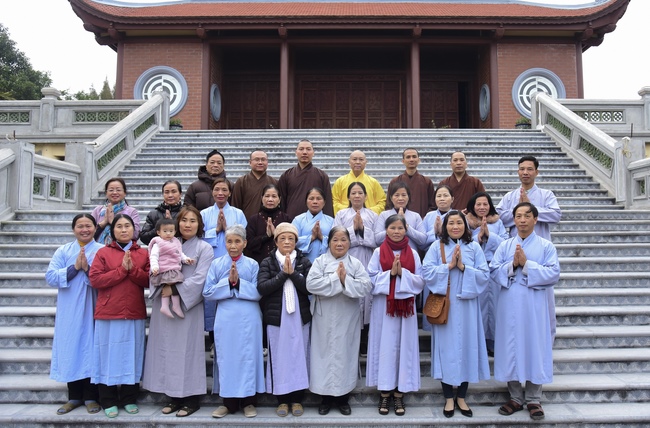 Three-Jewel  Refuge Ceremony at Tay Khanh Pagoda in Thai Binh
