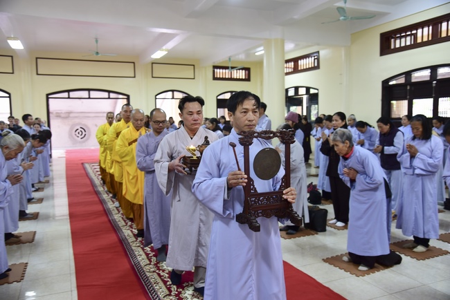Three-Jewel  Refuge Ceremony at Tay Khanh Pagoda in Thai Binh