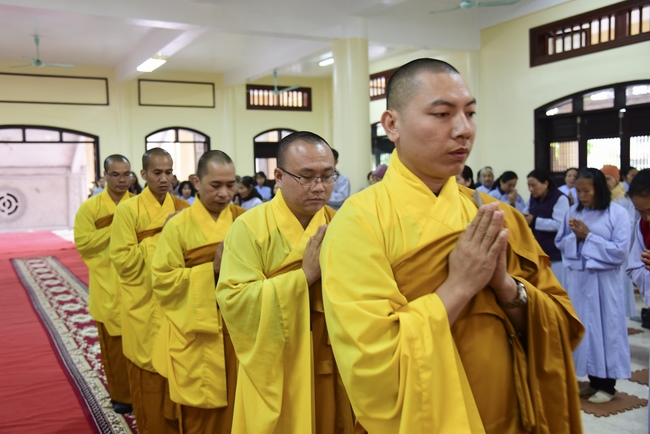 Three-Jewel  Refuge Ceremony at Tay Khanh Pagoda in Thai Binh
