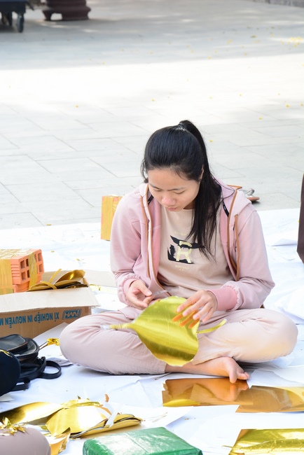 Series photos of activities preparing for the New Year 2021